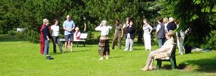 Gymnastikgruppe im Kurpark